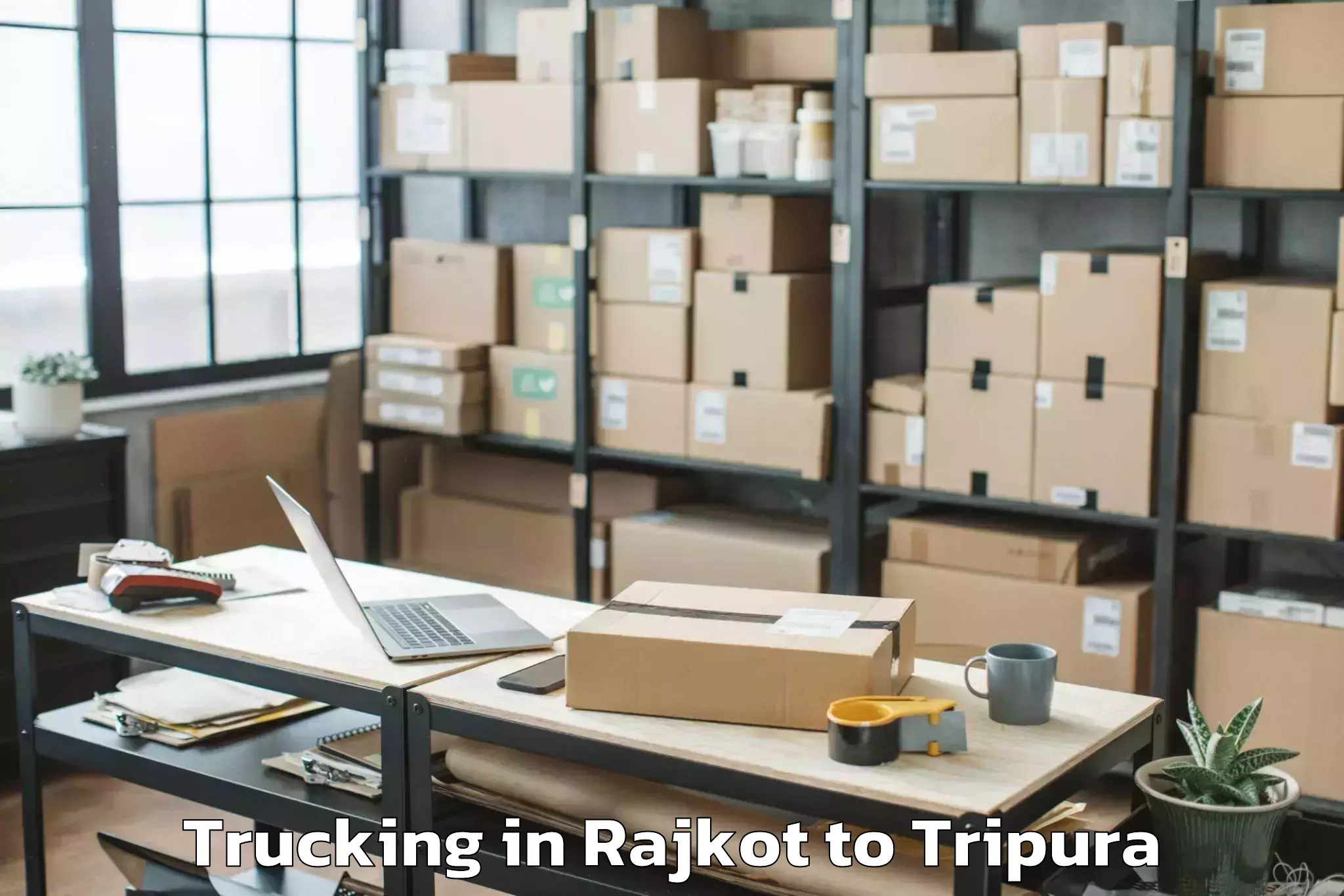 Reliable Rajkot to Gournagar Trucking